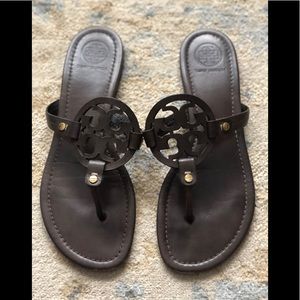 Tory Burch Miller sandals size 10 dark brown